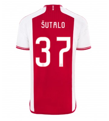 Ajax Josip Sutalo #37 Koszulka Podstawowych 2023-24 Krótki Rękaw